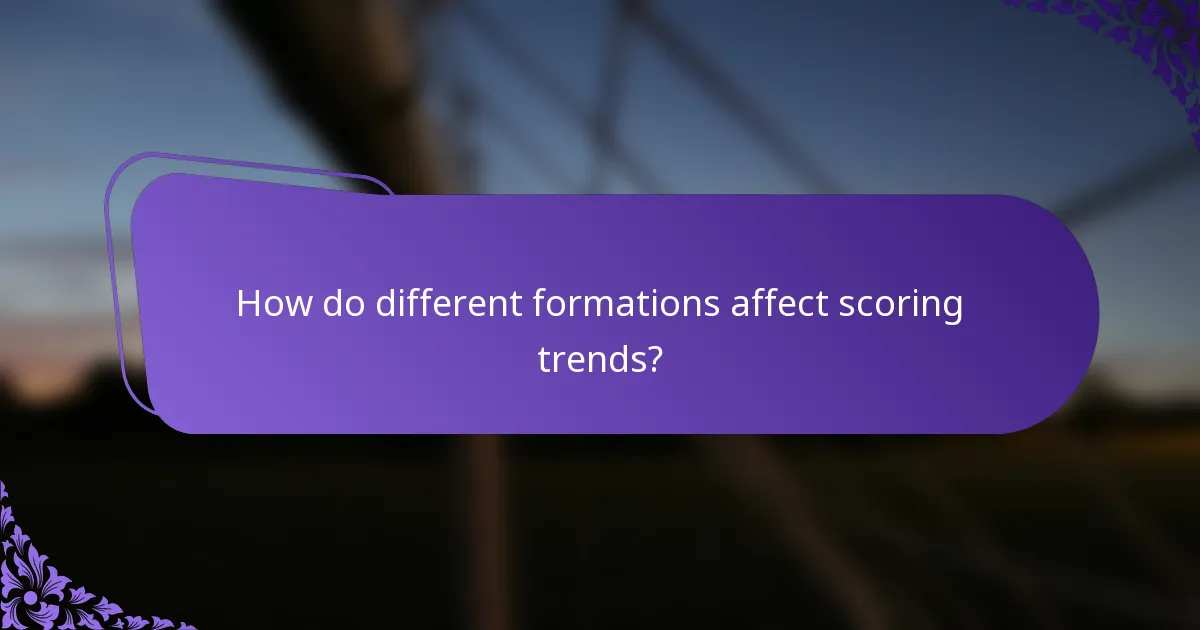 How do different formations affect scoring trends?